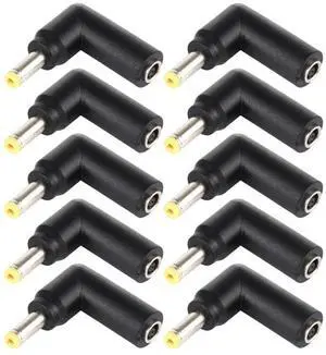 10 PCS 4.5 x 3.0mm Female to 4.0 x 1.7mm Male Plug Elbow Adapter Connector