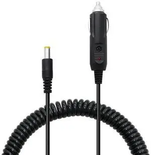 2A Car 4.0 x 1.7mm Power Supply Adapter Plug Coiled Cable Car Charger, Length: 40-140cm