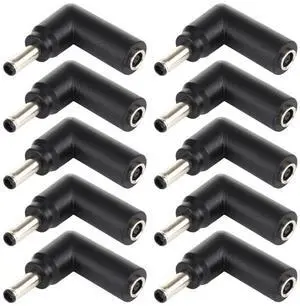10 PCS 4.5 x 3.0mm Female to 4.5 x 3.0mm Male Plug Elbow Adapter Connector
