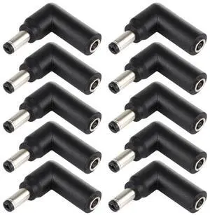 10 PCS 4.5 x 3.0mm Female to 5.5 x 2.1mm Male Plug Elbow Adapter Connector