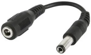 5.5 x 2.5mm Male to 3.5mm Female DC Plug Adapter, Length: 12cm