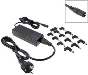 AU-90W+13 TIPS 90W 15V 6A Universal AC Power Adapter Charger with 13 Tips Connectors for Laptop Notebook, EU Plug