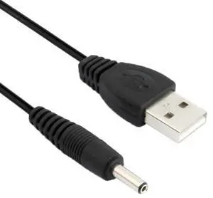 USB Male to DC 3.5 x 1.35mm Power Cable, Length: 1.2 m(Black)