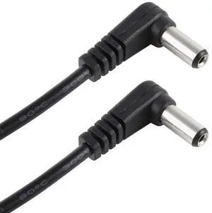 30cm 5A 5.5 x 2.1mm Male to Male Elbow DC Power Supply Plug Cable, DC 12-24V