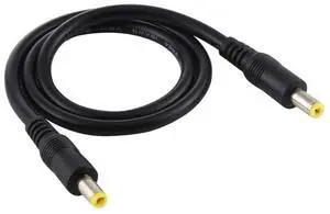 DC Power Plug 5.5 x 2.5mm Male to Male Adapter Connector Cable, Cable Length:50cm 50cm (Black)