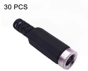 30 PCS Assembled Solder Wire DC Female Head(DC 2.5mm)