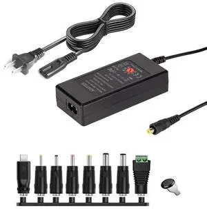 65W 6-20V Adjustable 3A DC Power Adapter Charger, Specification: US Plug