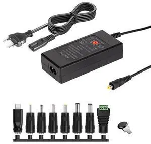 65W 6-20V Adjustable 3A DC Power Adapter Charger, Specification: EU Plug