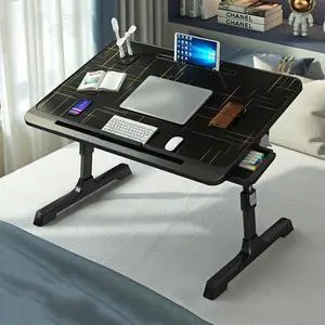 N6 Liftable and Foldable Bed Computer Desk, Style: Drawer+USB Drawer+USB