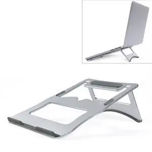 Aluminum Alloy Cooling Holder Desktop Portable Simple Laptop Bracket, Two-stage Support, Size: 21x26cm (Silver)