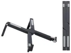 X1 Plastic Silicone Non-Slip Foldable Laptop Stand(Black)