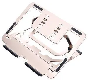 LH-T610 Aluminum Alloy Laptop Bracket Folding Lifting Desktop Cooling Bracket(Rose Gold)