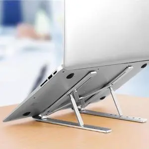 Aluminum Alloy Couch Notebook Mount Sofa Foldable Laptop Stand(Silver)