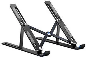 Aluminum Alloy Couch Notebook Mount Sofa Foldable Laptop Stand(Black)