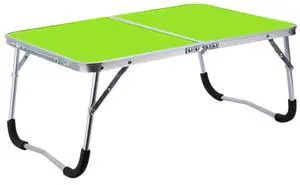 Rubber Mat Adjustable Portable Laptop Table Folding Stand Computer Reading Desk Bed Tray (Green)
