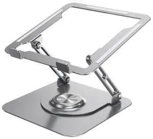 D147 Foldable 360 Degree Rotating Laptop Lifting Bracket Aluminum Alloy Notebook Desktop Stand(Silver)