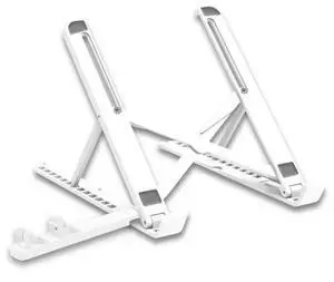 2 In 1 Laptop Mobile Phone Stand Heightening Cooling Stand(White)