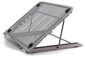 Portable Desktop Folding Cooling Metal Mesh Adjustable Ventilated Holder(Silver Gray)