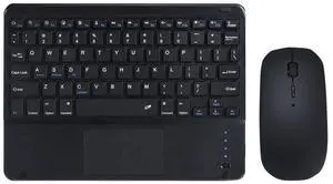 871 9.7 Inch Portable Tablet Bluetooth Keyboard With Touchpad + Mouse Set for iPad(Pink + Mouse) (Black + Mouse)