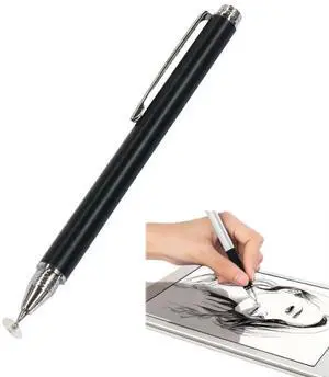 AT-11 Mobile Phone Tablet Universal Touch Screen Capacitive Pen Precision Stylus(Black) (Black)
