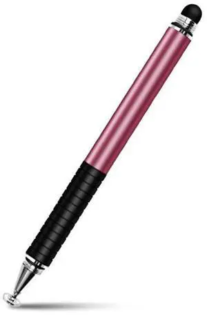 Suction Cup Dual Touch 2-in-1 Metal Capacitive Stylus Pen (Pink)