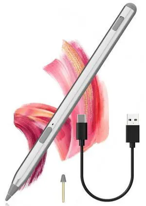 Tablet Stylus Pen USI2.0 Protocol Pen Stylus Anti False Touch (Silver)