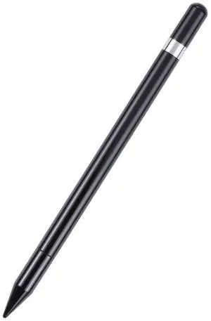 Pt360 2 in 1 Universal Silicone Disc Nib Stylus Pen with Common Writing Pen Function (Black)