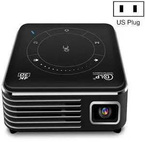 P11 4K HD DLP Mini 3D Projector 4G + 32G Smart Micro Convenient Projector, Style:US Plug US Plug (Black)