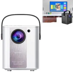 C500 Portable Mini LED Home HD Projector, Style:Basic Version White