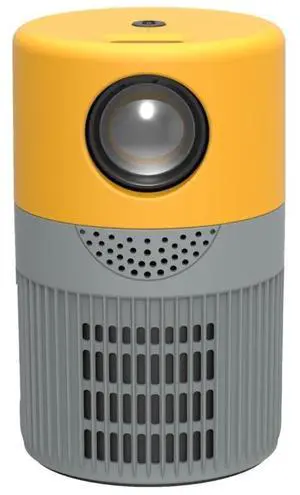 T400 100 inch Screen 3000 Lumens LED Mini Projector, Plug Type:US Plug Base Edition, US Plug (Grey Yellow)