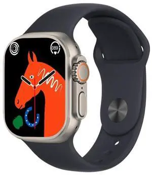 T800 Ultra 1.99 inch Silicone Band Smart Watch Support Heart Rate / ECG (Black)