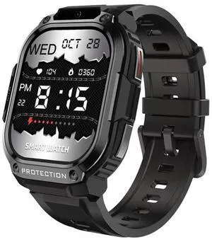 LEMFO DM63 2.13 inch AMOLED Square Screen Smart Watch Android 8.1 2GB+16GB (Black)
