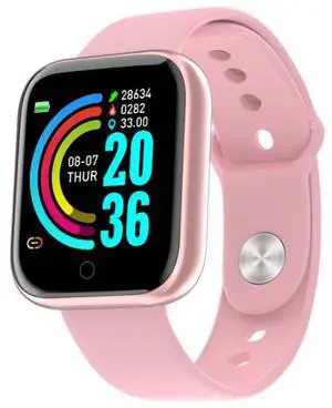B57S 1.3inch IPS Color Screen Smart Watch IP67 Waterproof,Support Call Reminder /Heart Rate Monitoring/Blood Pressure Monitoring/Sleep Monitoring (Pink)