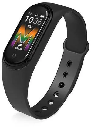 KM5 0.96inch Color Screen Phone Smart Watch IP68 Waterproof,Support Bluetooth Call/Bluetooth Music/Heart Rate Monitoring/Blood Pressure Monitoring (Black)