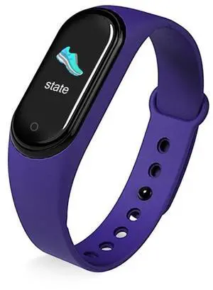 KM5 0.96inch Color Screen Phone Smart Watch IP68 Waterproof,Support Bluetooth Call/Bluetooth Music/Heart Rate Monitoring/Blood Pressure Monitoring (Purple)