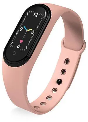 KM5 0.96inch Color Screen Phone Smart Watch IP68 Waterproof,Support Bluetooth Call/Bluetooth Music/Heart Rate Monitoring/Blood Pressure Monitoring (Pink)