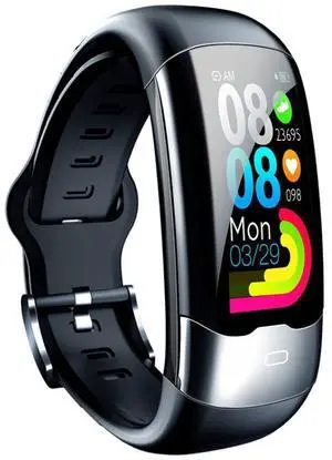 SPOVAN H02 Pro 1.14 inch TFT HD Screen Smart Bracelet Supports Heart Rate Monitoring/Blood Glucose Monitoring (Black)