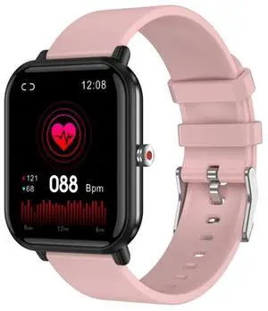Q9pro 1.7 inch Color Screen Smart Watch, IP68 Waterproof,Support Temperature Monitoring/Heart Rate Monitoring/Blood Pressure Monitoring/Blood Oxygen Monitoring/Sleep Monitoring (Pink)