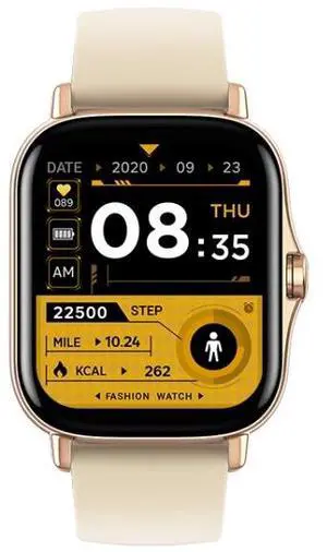 Y13S 1.69 inch Color Screen Smart Watch, IP67 Waterproof,Support Bluetooth Call/Heart Rate Monitoring/Blood Pressure Monitoring/Blood Oxygen Monitoring/Sleep Monitoring (Gold)
