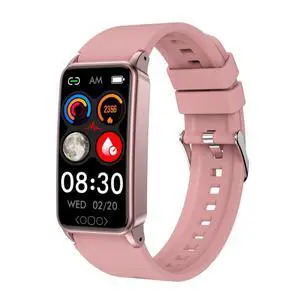 Uric Acid Blood Lipid Noninvasive Blood Sugar Heart Rate Oxygen Temperature Monitoring Smart Healthy Sports Bracelet (Pink)