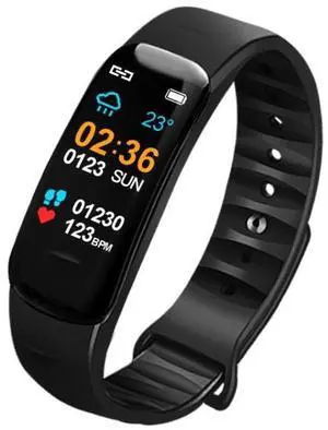 DOMIN0 C1S 0.96 inches IPS Color Screen Smart Bracelet IP67 Waterproof, Support Call Reminder /Heart Rate Monitoring /Blood Pressure Monitoring /Sleep Monitoring /Sedentary Reminder / Remote
