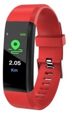 ID115 0.96 inch OLED Screen Smart Watch Wristband Pedometer Sport Fitness Tracker Bracelet ID115 Red (Red)