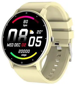 ZL02 Heart Rate Monitoring Pedometer Smart Watch Silicone Band (Yellow) (Yellow)