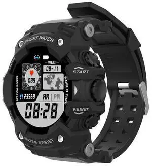 LC11 1.28 inch TFT Screen Outdoor Sports Smart Watch, IP68 Waterproof Support Heart Rate & Blood Pressure Monitoring (Black)