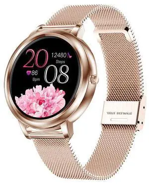 1.09 inch IPS Color Screen IP67 Waterproof Smart Watch, Support Sleep Monitoring / Heart Rate Monitoring / Blood Pressure Monitoring / Multi-sports Mode, Style: Steel Strap (Gold)