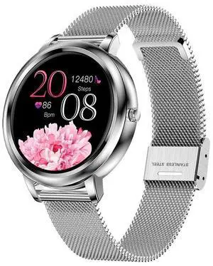 1.09 inch IPS Color Screen IP67 Waterproof Smart Watch, Support Sleep Monitoring / Heart Rate Monitoring / Blood Pressure Monitoring / Multi-sports Mode, Style: Steel Strap (Silver)