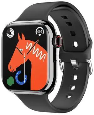 IW9 2.05 inch Square Screen Smart Watch Supports Bluetooth Calls/Blood Oxygen Monitoring (Black)
