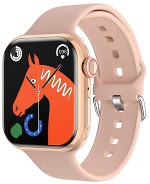 IW9 2.05 inch Square Screen Smart Watch Supports Bluetooth Calls/Blood Oxygen Monitoring (Rose Gold)