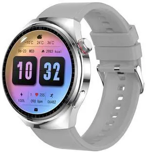 LEMFO LF38 1.6 inch IPS Screen Silicone Strap Smart Watch Supports Blood Oxygen Monitoring (Silver)