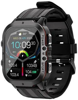 LEMFO C26 1.96 inch Sport Smart Watch, Support Bluetooth Call / Message Notification / Heart Rate / Blood Pressure Health Monitor (Orange)